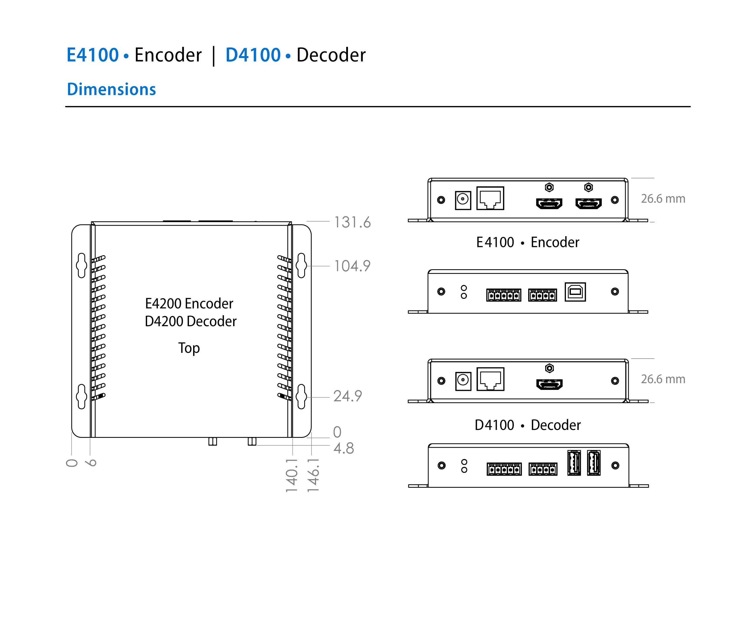 ED4100 - Dimensions