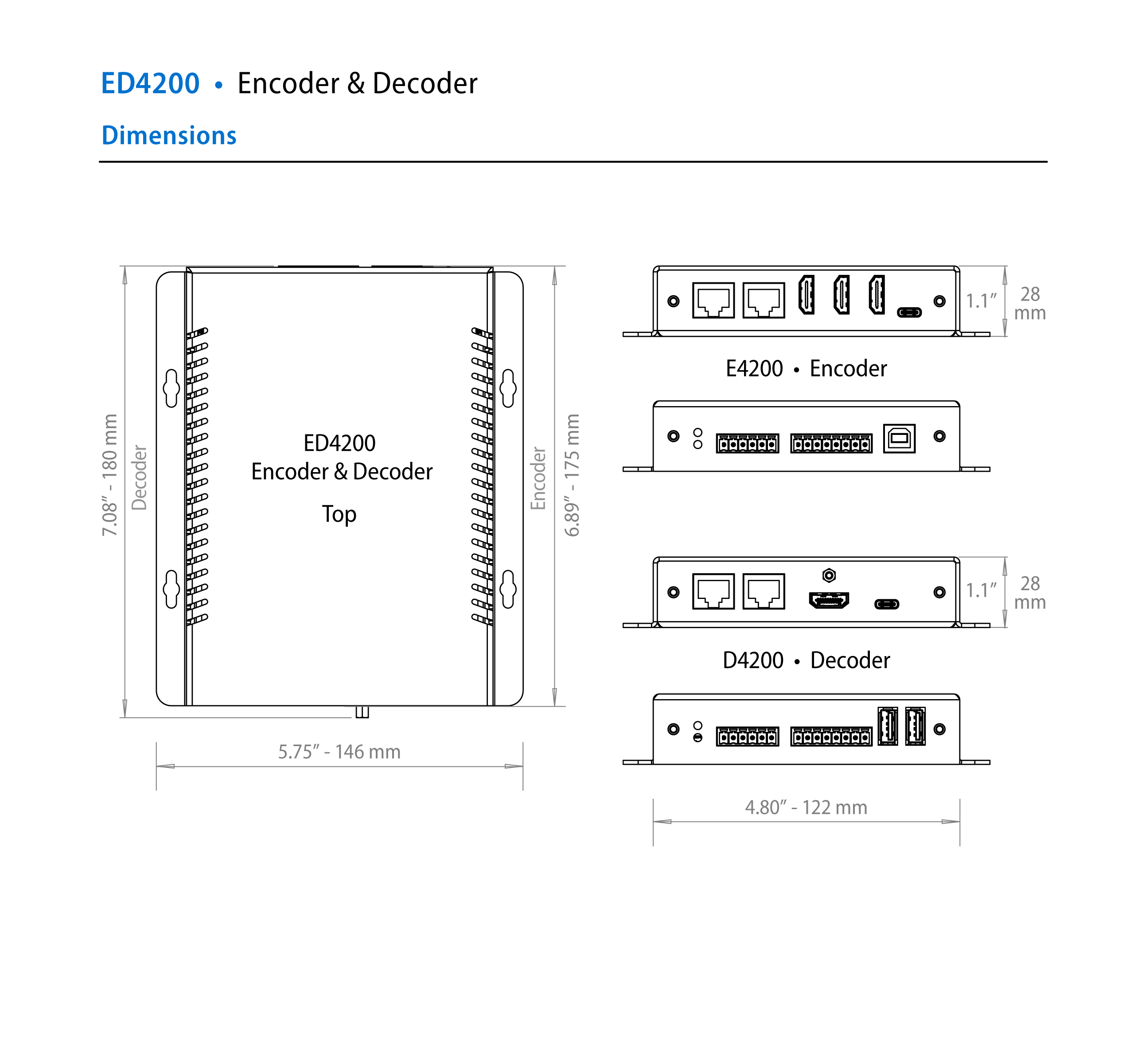 ED4200 Dimensions